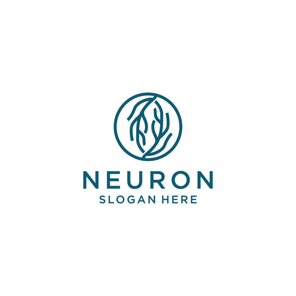 neurone logo icona design modello piatto vettore
