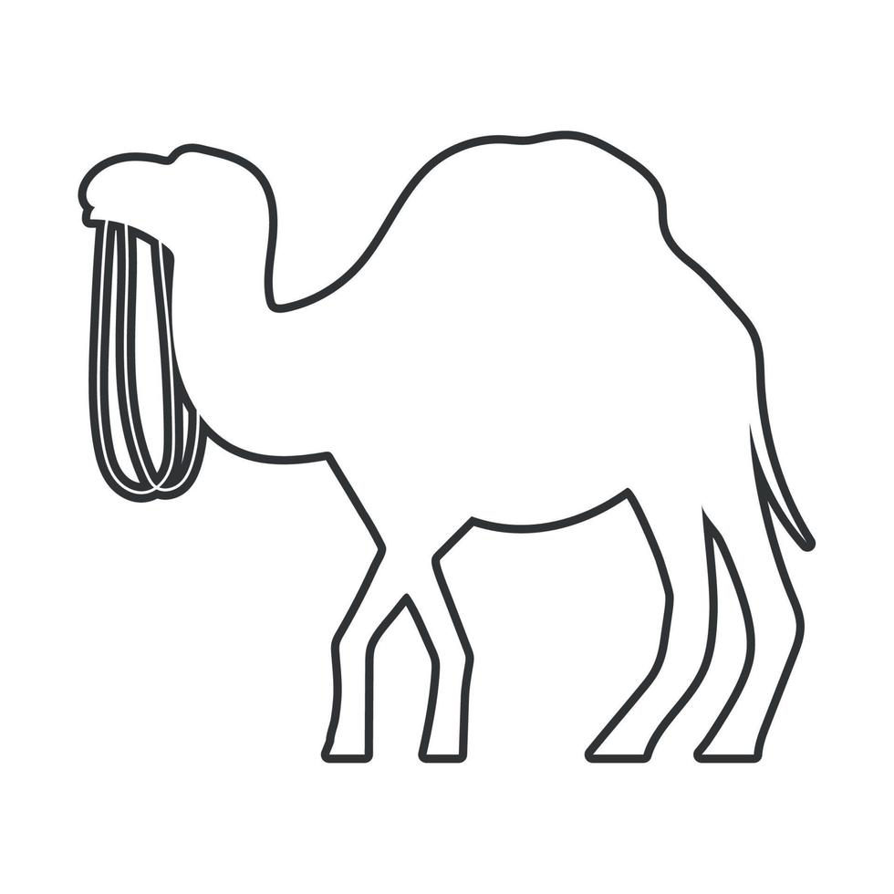cammello animale lineare vettore