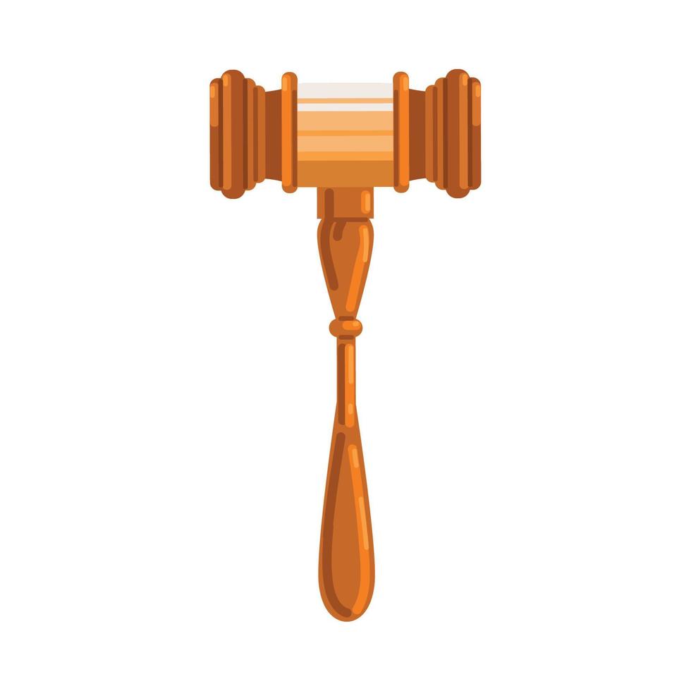 di legno martello per giustizia vettore