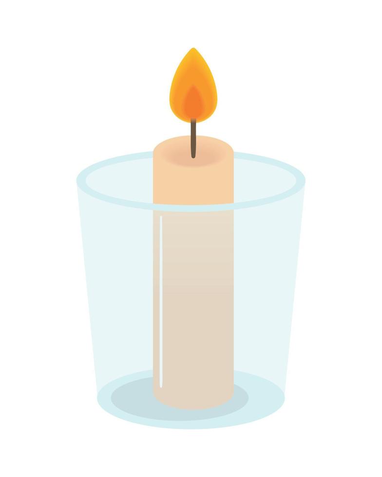 candela in vetro vettore