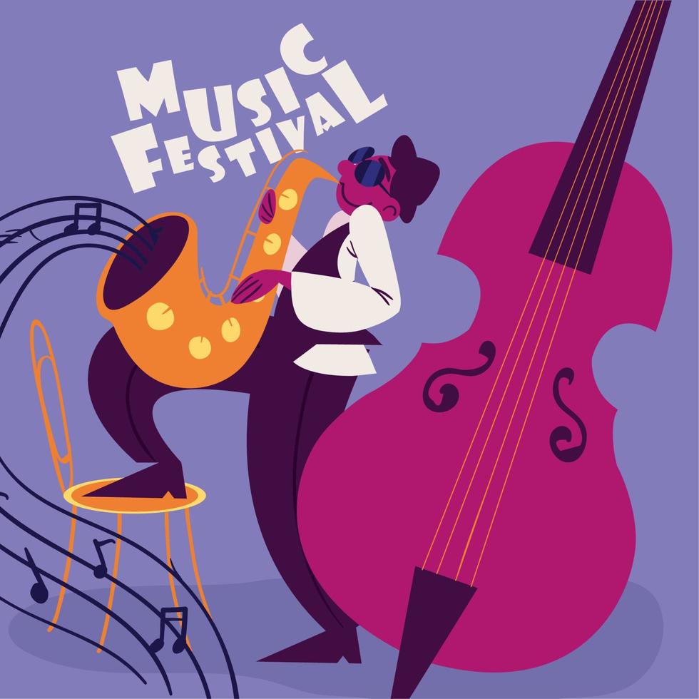 poster del festival musicale vettore