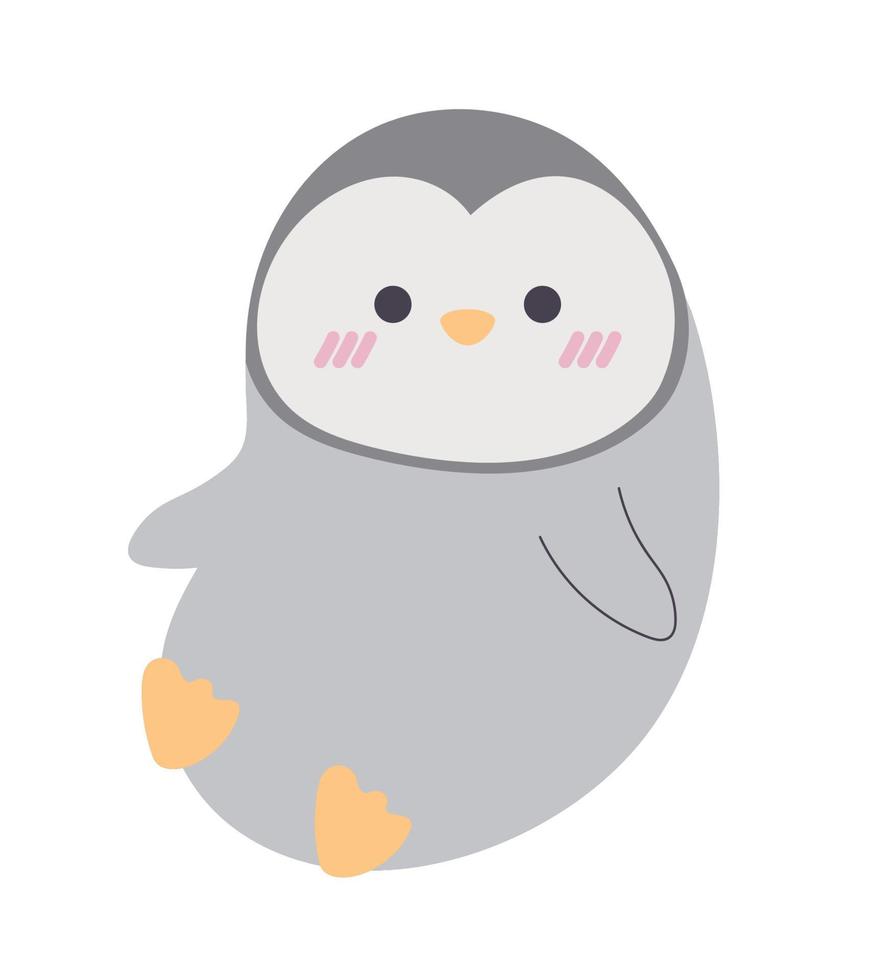 pinguino animale kawaii vettore