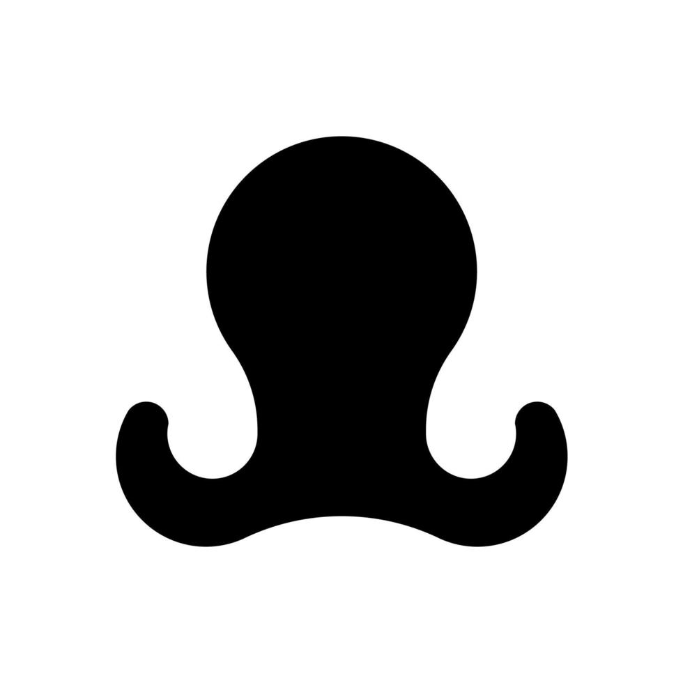 semplice monocromatico polpo logo icona design vettore