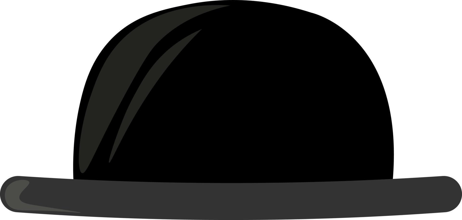nero cappello, illustrazione, vettore su bianca sfondo.