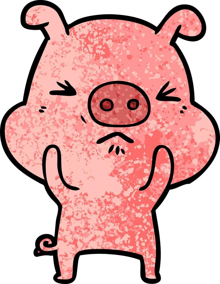vettore maiale personaggio nel cartone animato stile