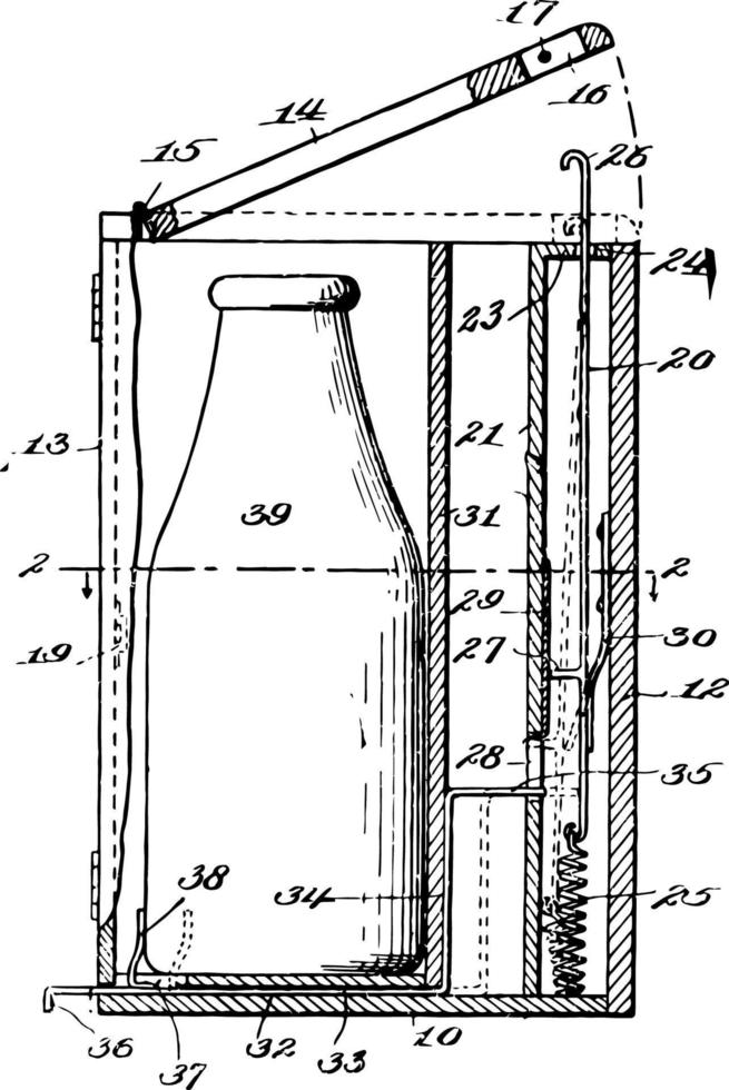 in bottiglia latte Vintage ▾ illustrazione vettore