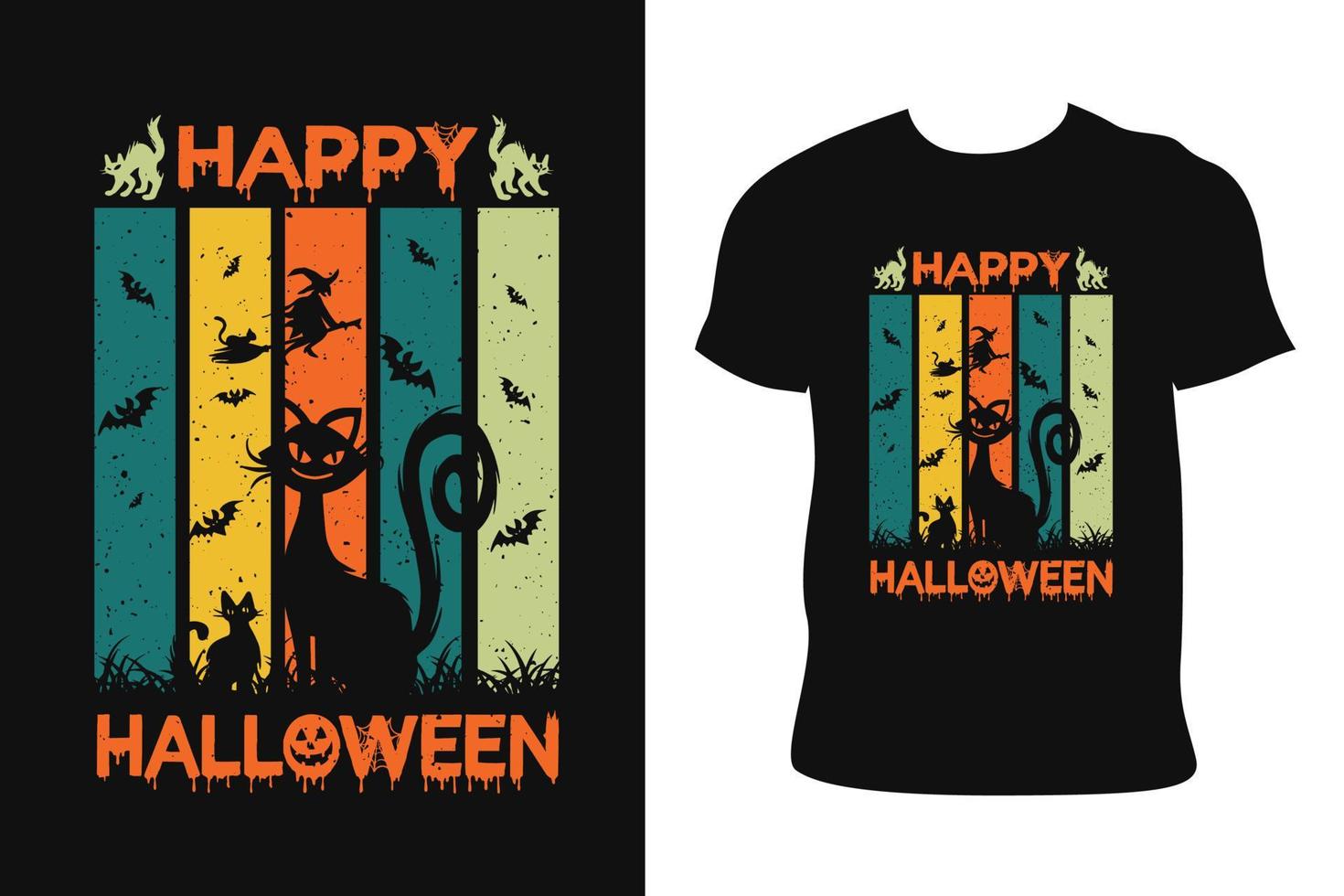 Halloween maglietta design. Halloween maglietta. Halloween maglietta gratuito vettore. vettore