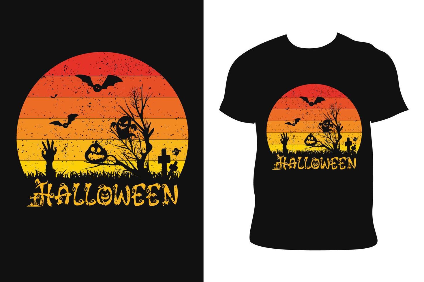 Halloween maglietta design. Halloween maglietta. Halloween maglietta gratuito vettore. vettore