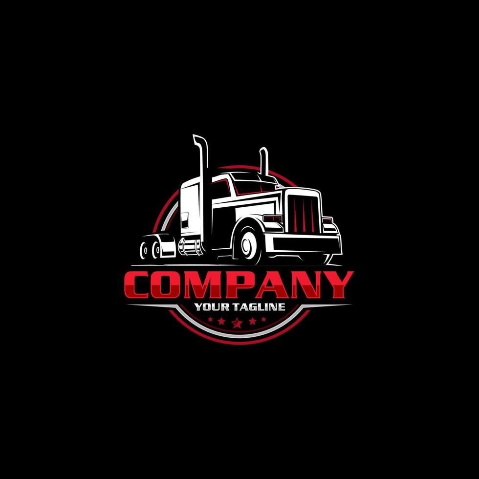 autotrasporti logo - camion trailer logo vettore