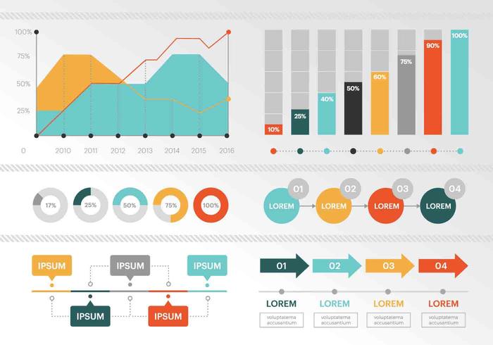 Elementi di vettore di infografica