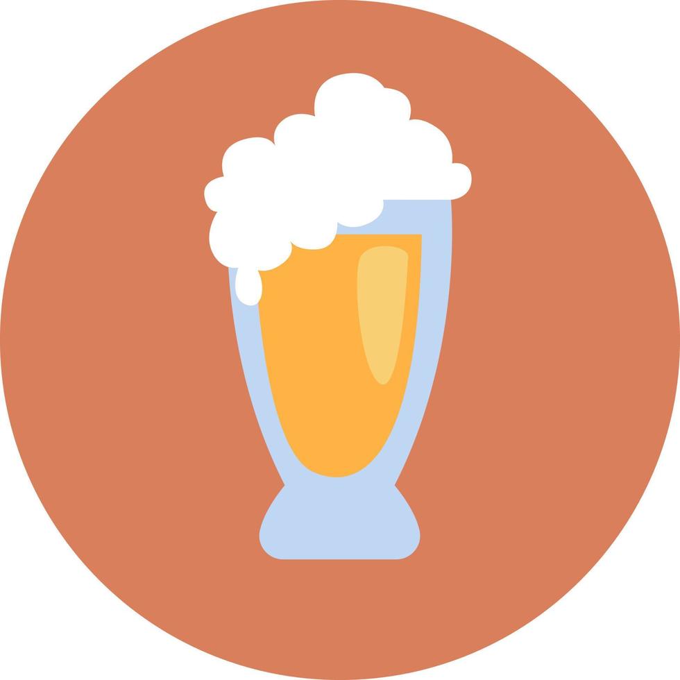 bicchiere di birra, illustrazione, vettore, su un' bianca sfondo. vettore