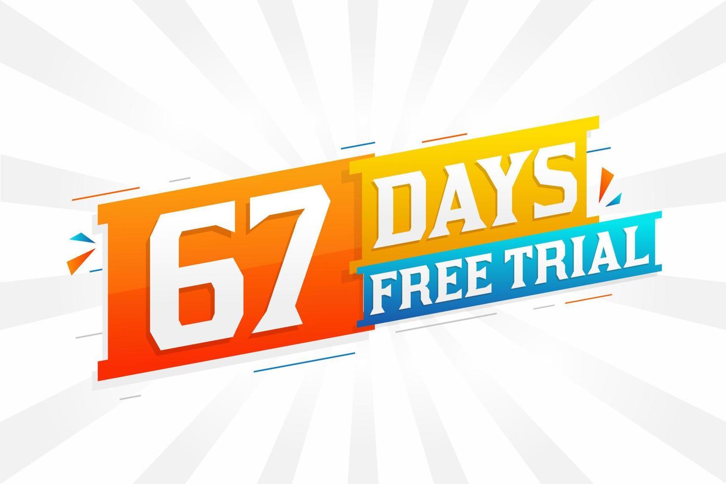 67 giorni gratuito prova promozionale grassetto testo azione vettore