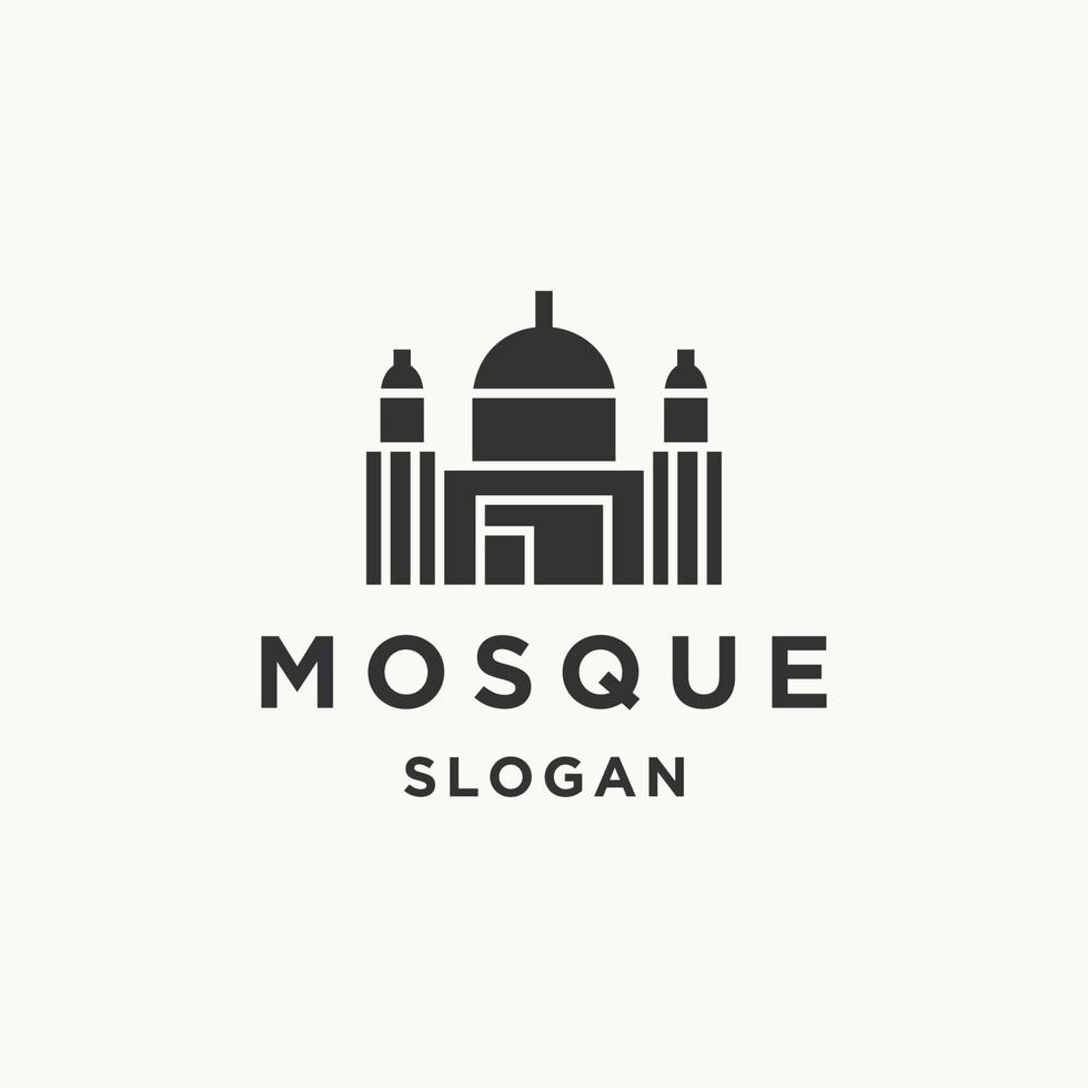 moschea logo modello vettore illustrazione design