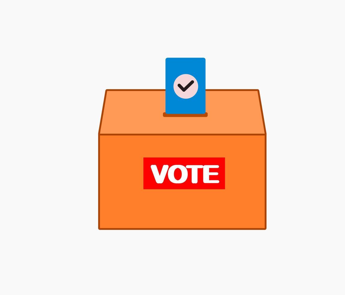 votazione scrutinio scatola per voto icona vettore