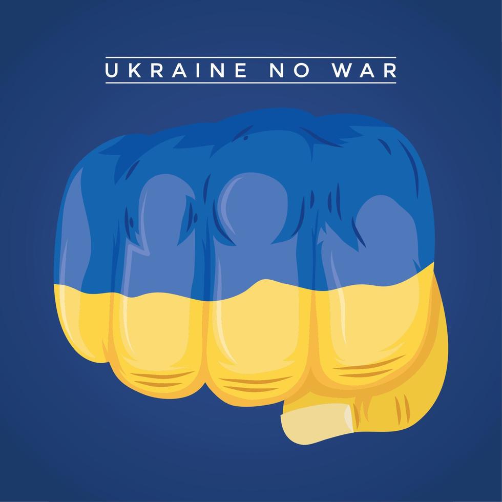 Ucraina no guerra lettering vettore