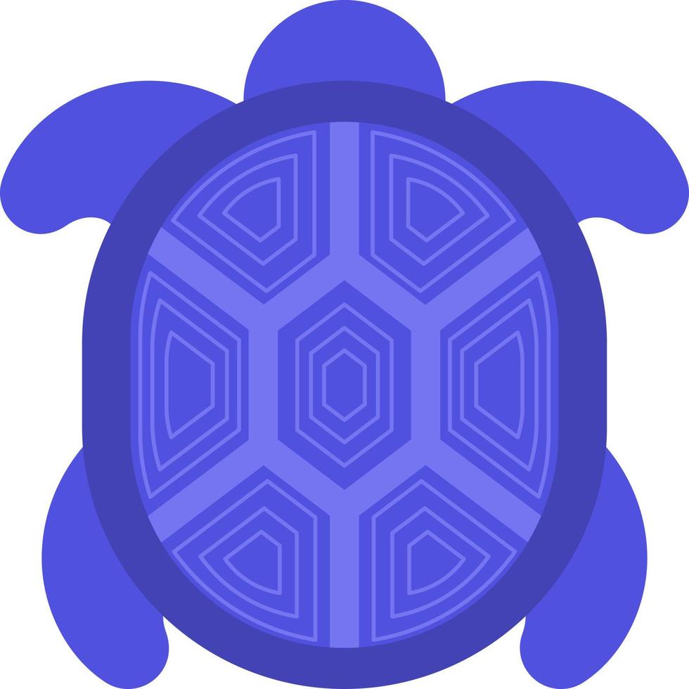 blu mare tartaruga, illustrazione, vettore, su un' bianca sfondo. vettore