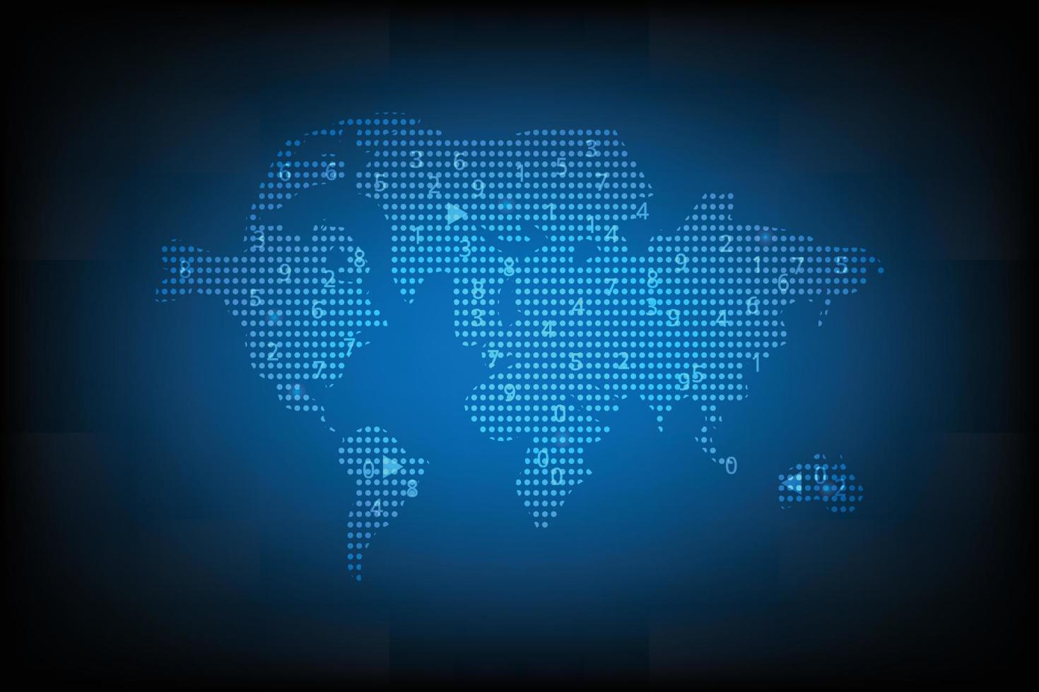 blu leggero di mondo carta geografica per finanziario globale crisi astratto sfondo vettore
