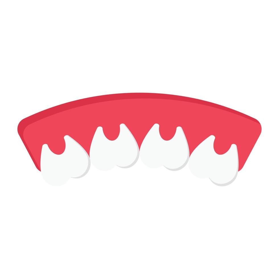 illustrazione vettoriale dei denti su uno sfondo. simboli di qualità premium. icone vettoriali per il concetto e la progettazione grafica.