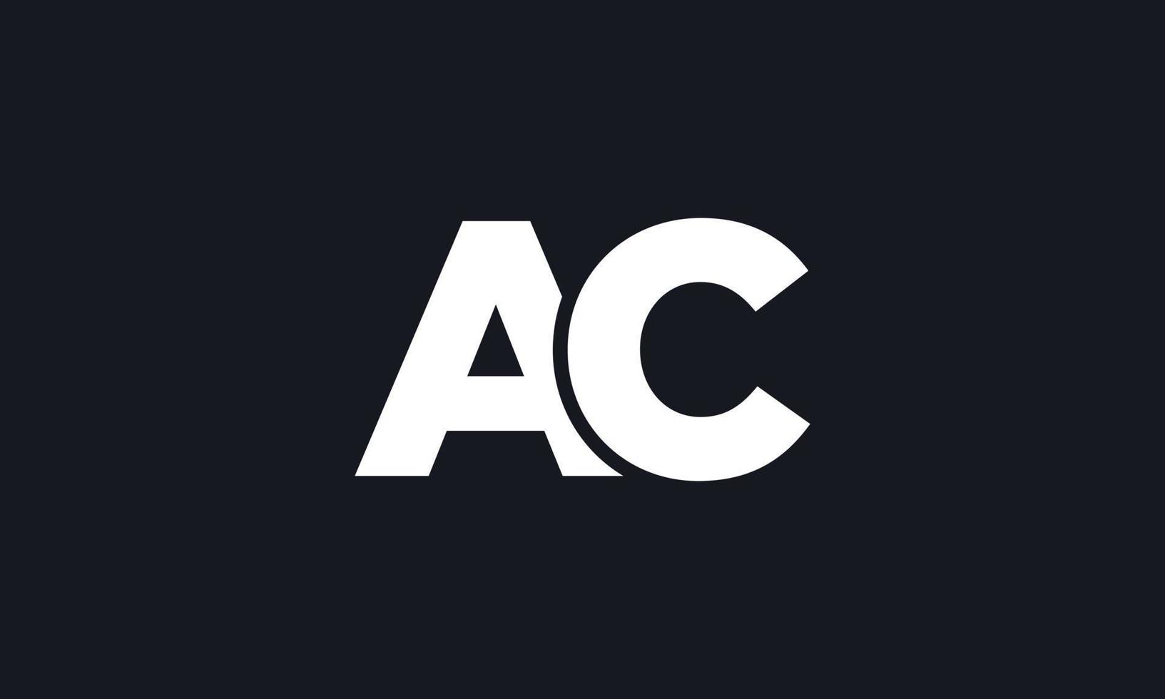 lettera AC logo design vettore professionista vettore