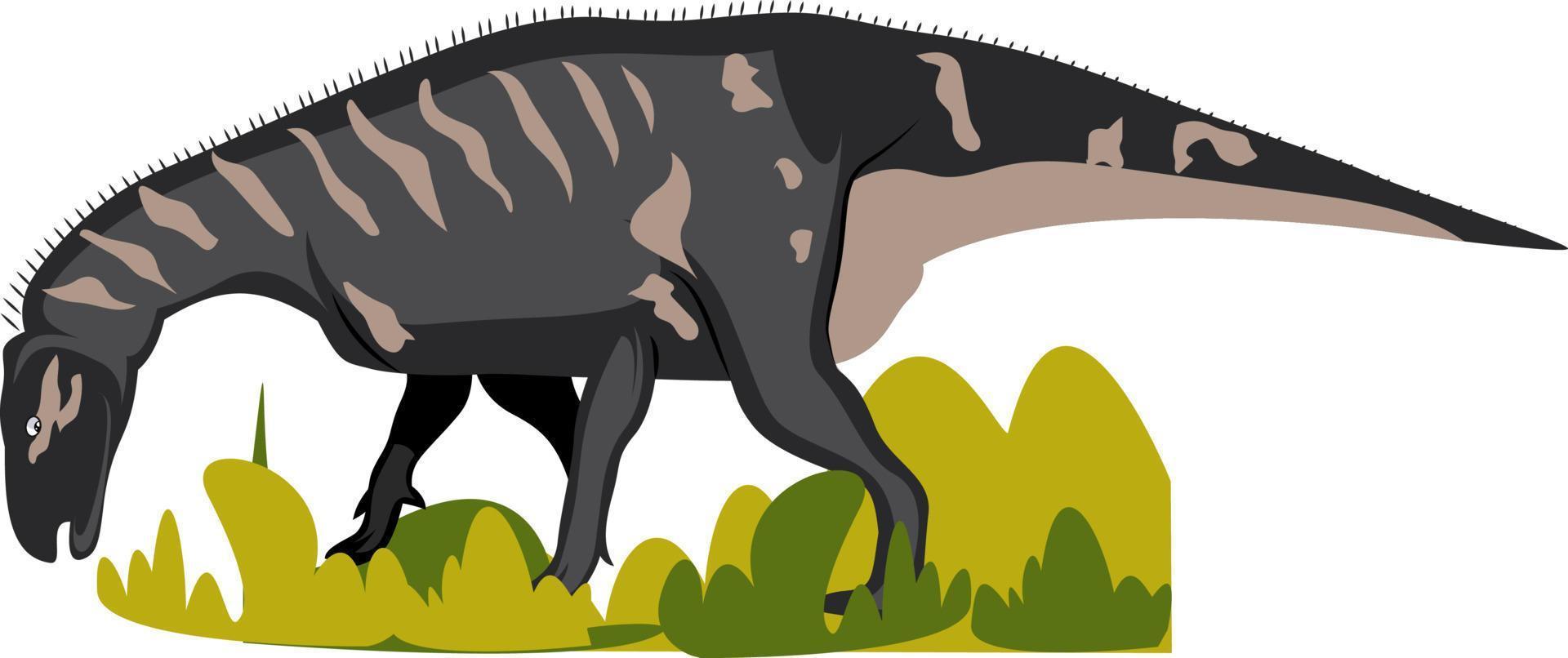 iguanodonte, illustrazione, vettore su bianca sfondo.