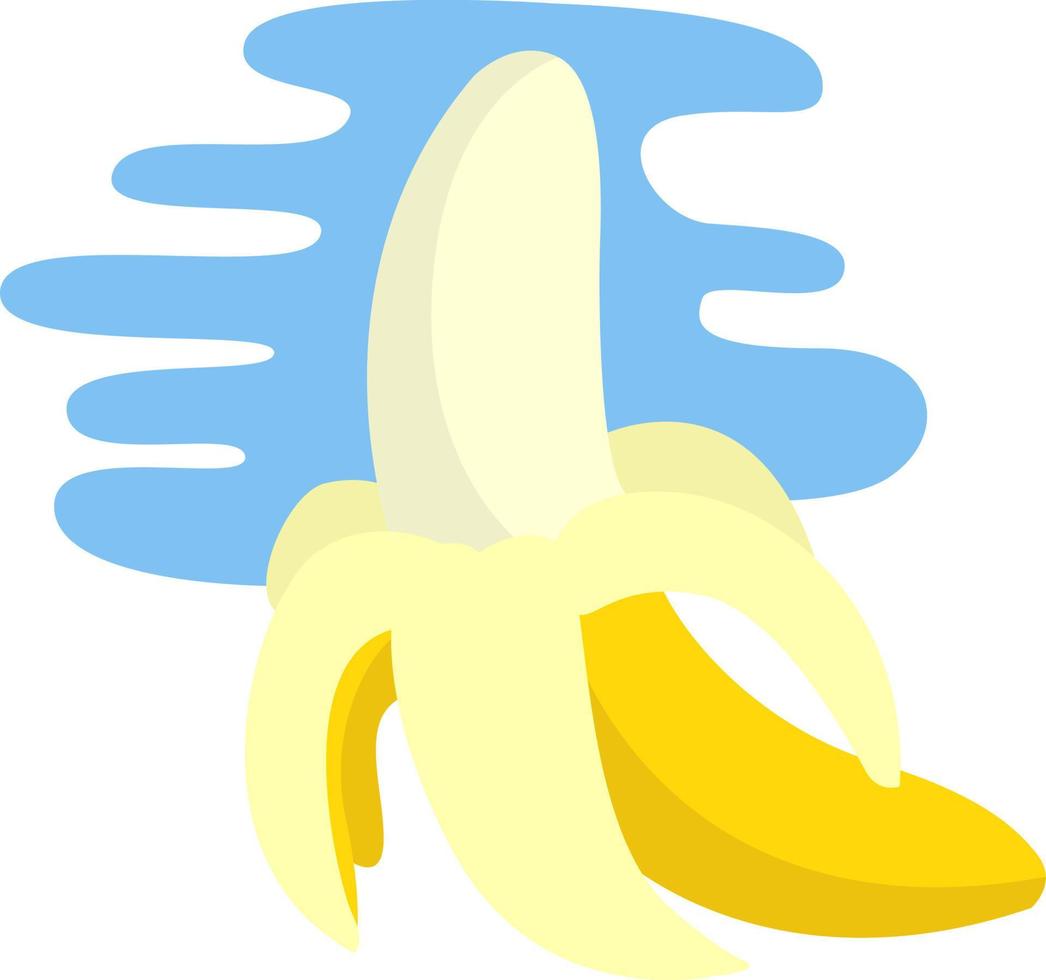 fresco Banana, illustrazione, vettore su bianca sfondo.