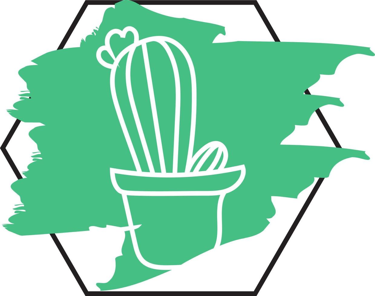 parodia cactus nel un' pentola, icona illustrazione, vettore su bianca sfondo