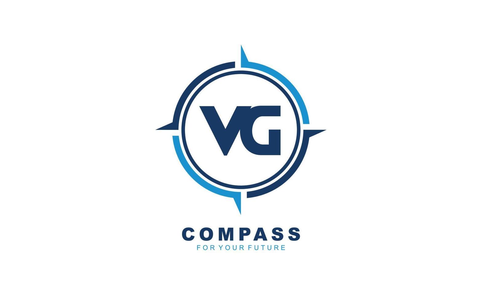 vg logo navigazione per il branding azienda. bussola modello vettore illustrazione per il tuo marca.