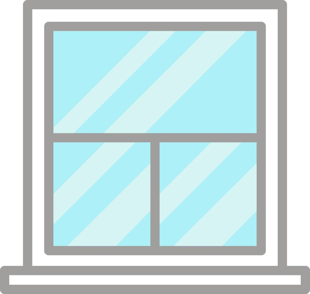 rettangolare finestra, illustrazione, vettore, su un' bianca sfondo. vettore