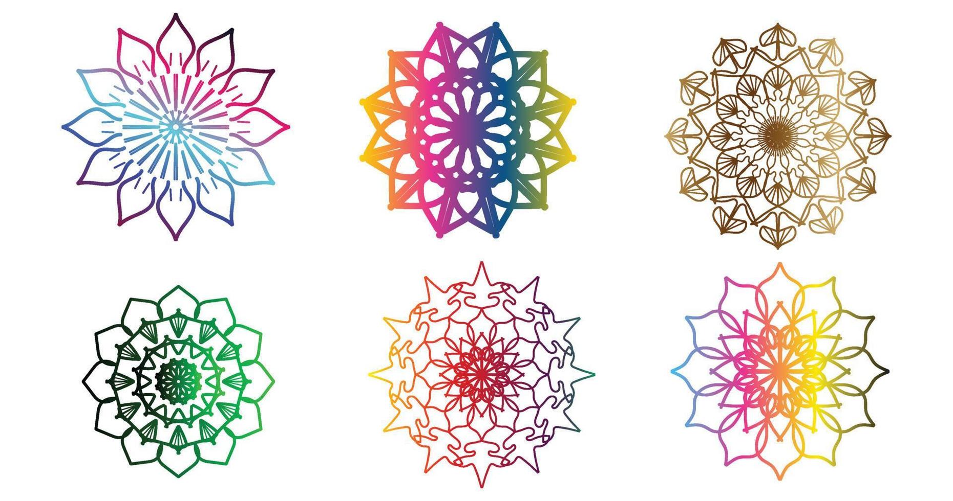 colorato mandala , impostato mandala, mandala, Vintage ▾ decorativo elemento, orientale modello, vettore, Islam, Arabo, indiano, Turco, Pakistan, Cinese, ottomano motivi, lusso ornamentale mandala vettore