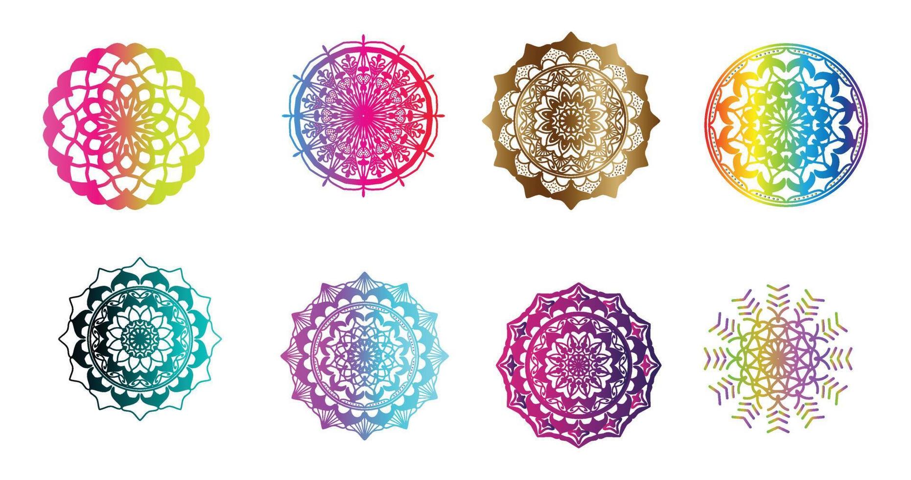 colorato mandala , impostato mandala, mandala, Vintage ▾ decorativo elemento, orientale modello, vettore, Islam, Arabo, indiano, Turco, Pakistan, Cinese, ottomano motivi, lusso ornamentale mandala vettore