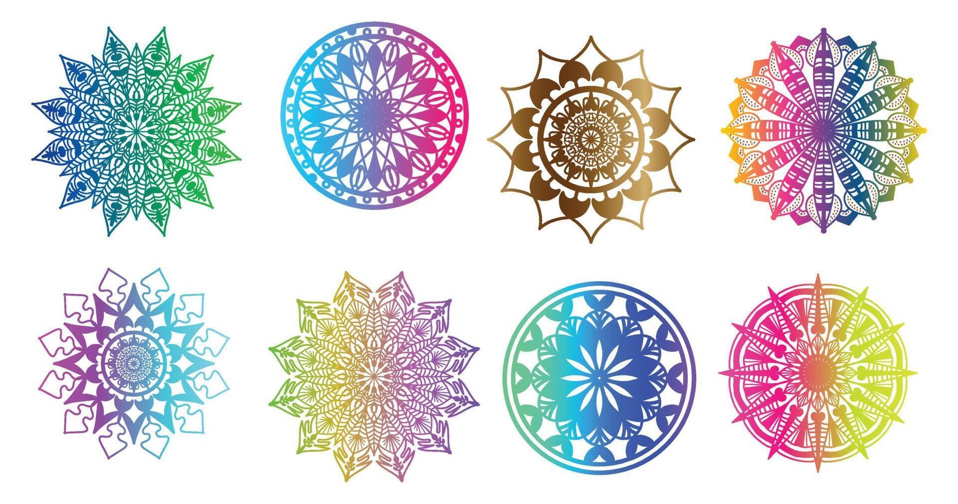 colorato mandala , impostato mandala, mandala, Vintage ▾ decorativo elemento, orientale modello, vettore, Islam, Arabo, indiano, Turco, Pakistan, Cinese, ottomano motivi, lusso ornamentale mandala vettore