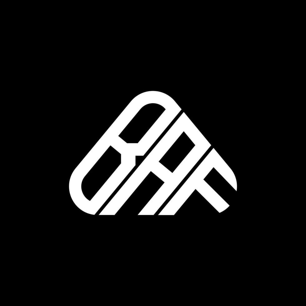 baf lettera logo creativo design con vettore grafico, baf semplice e moderno logo nel il giro triangolo forma.