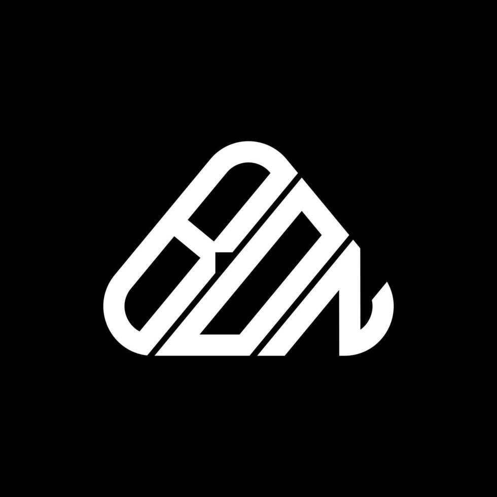 bon lettera logo creativo design con vettore grafico, bon semplice e moderno logo nel il giro triangolo forma.