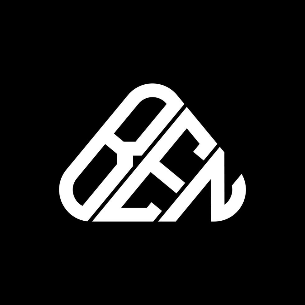 Ben lettera logo creativo design con vettore grafico, Ben semplice e moderno logo nel il giro triangolo forma.