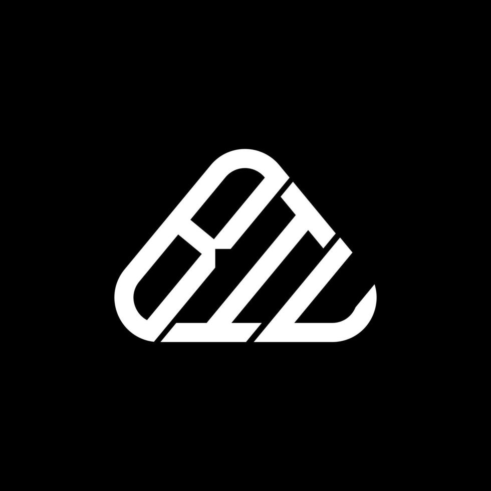biu lettera logo creativo design con vettore grafico, biu semplice e moderno logo nel il giro triangolo forma.