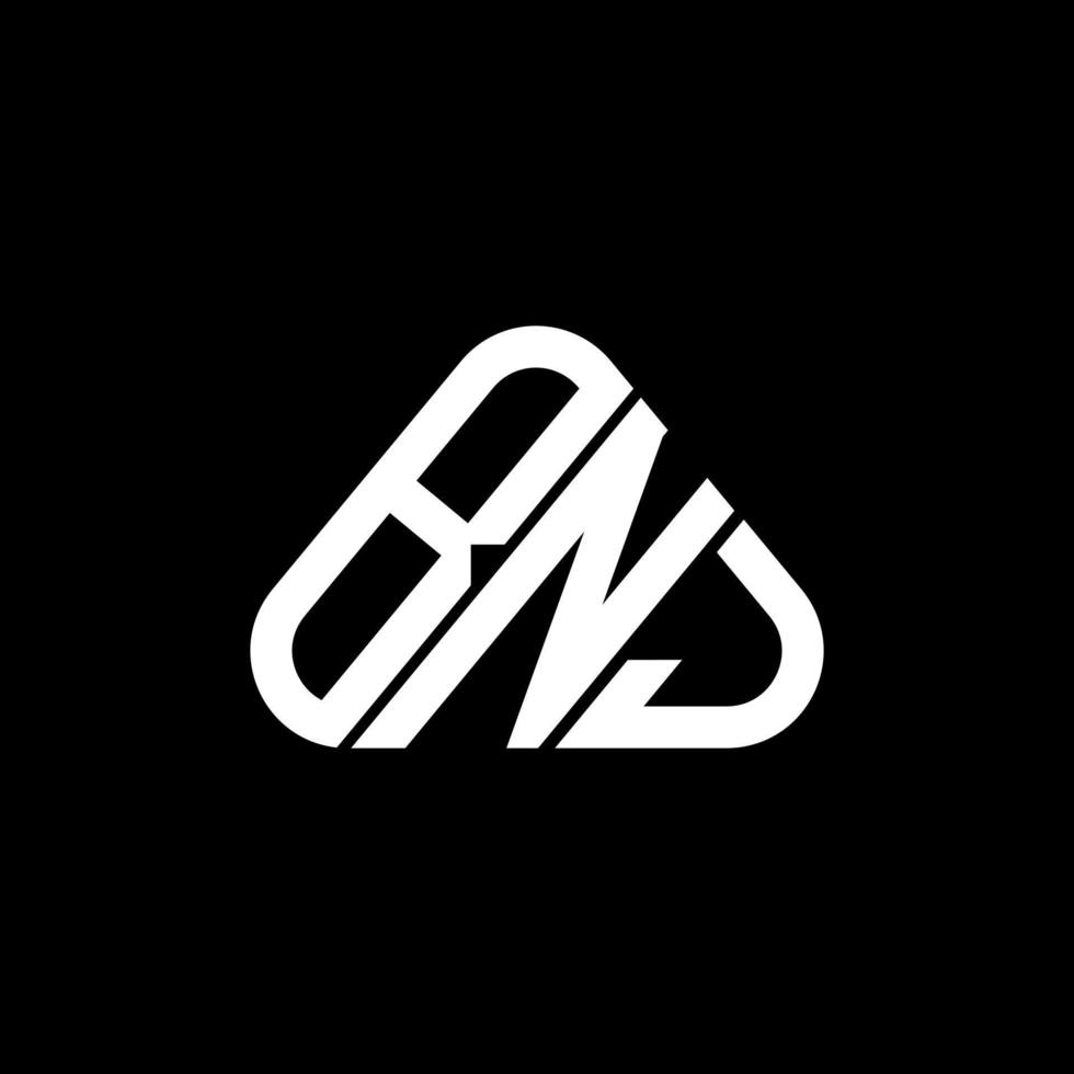 bnj lettera logo creativo design con vettore grafico, bnj semplice e moderno logo nel il giro triangolo forma.