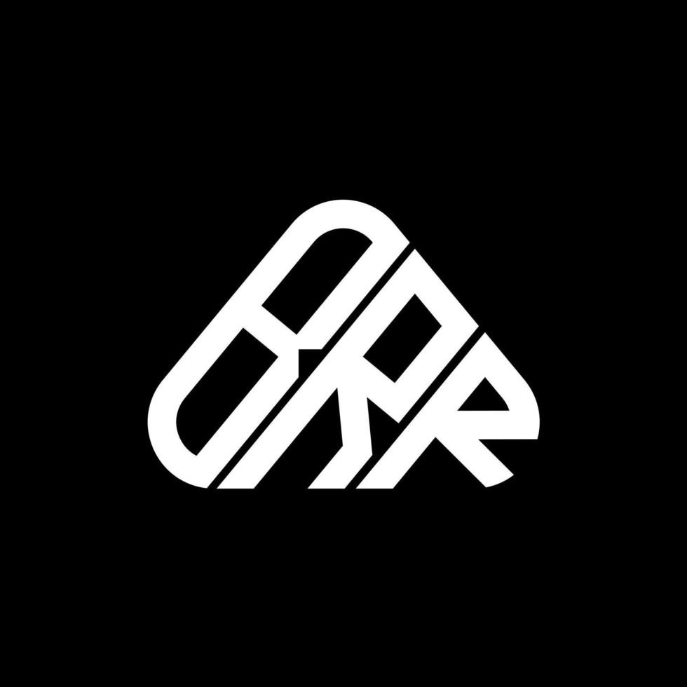 brr lettera logo creativo design con vettore grafico, brr semplice e moderno logo nel il giro triangolo forma.