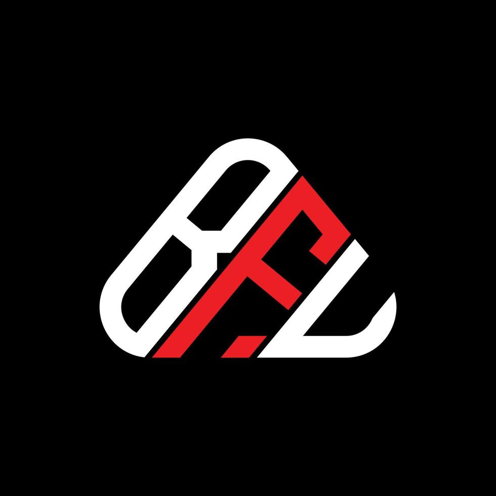 bfu lettera logo creativo design con vettore grafico, bfu semplice e moderno logo nel il giro triangolo forma.