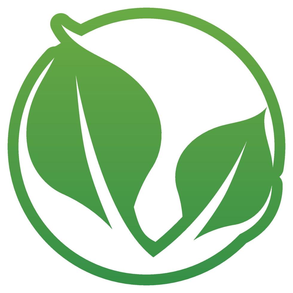 logo verde foglia e vettore di simboli