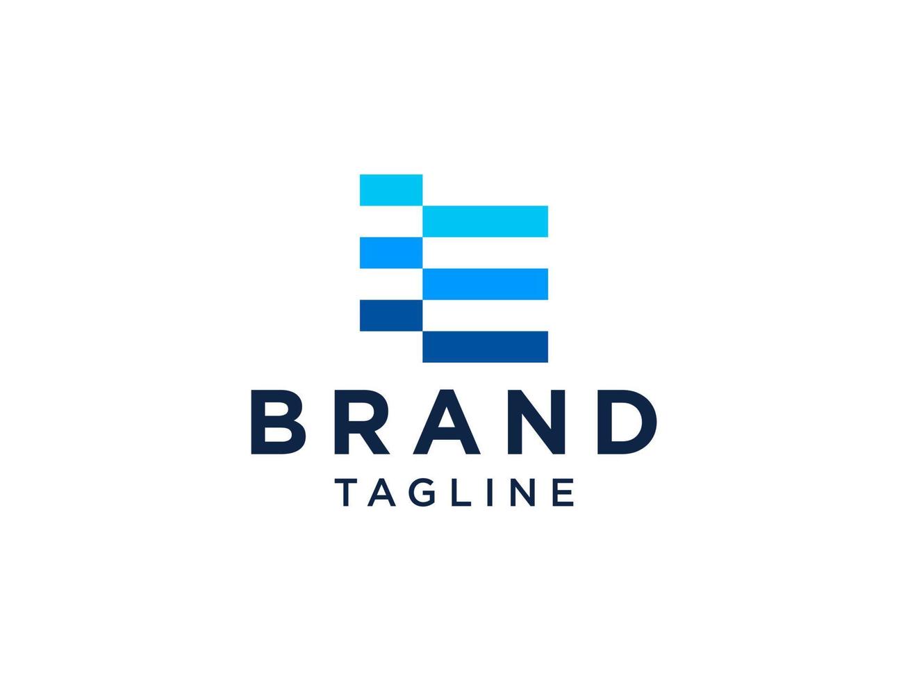 astratto iniziale lettera e logo. blu forma origami stile isolato su bianca sfondo. piatto vettore logo design modello elemento per attività commerciale, tecnologia e il branding loghi