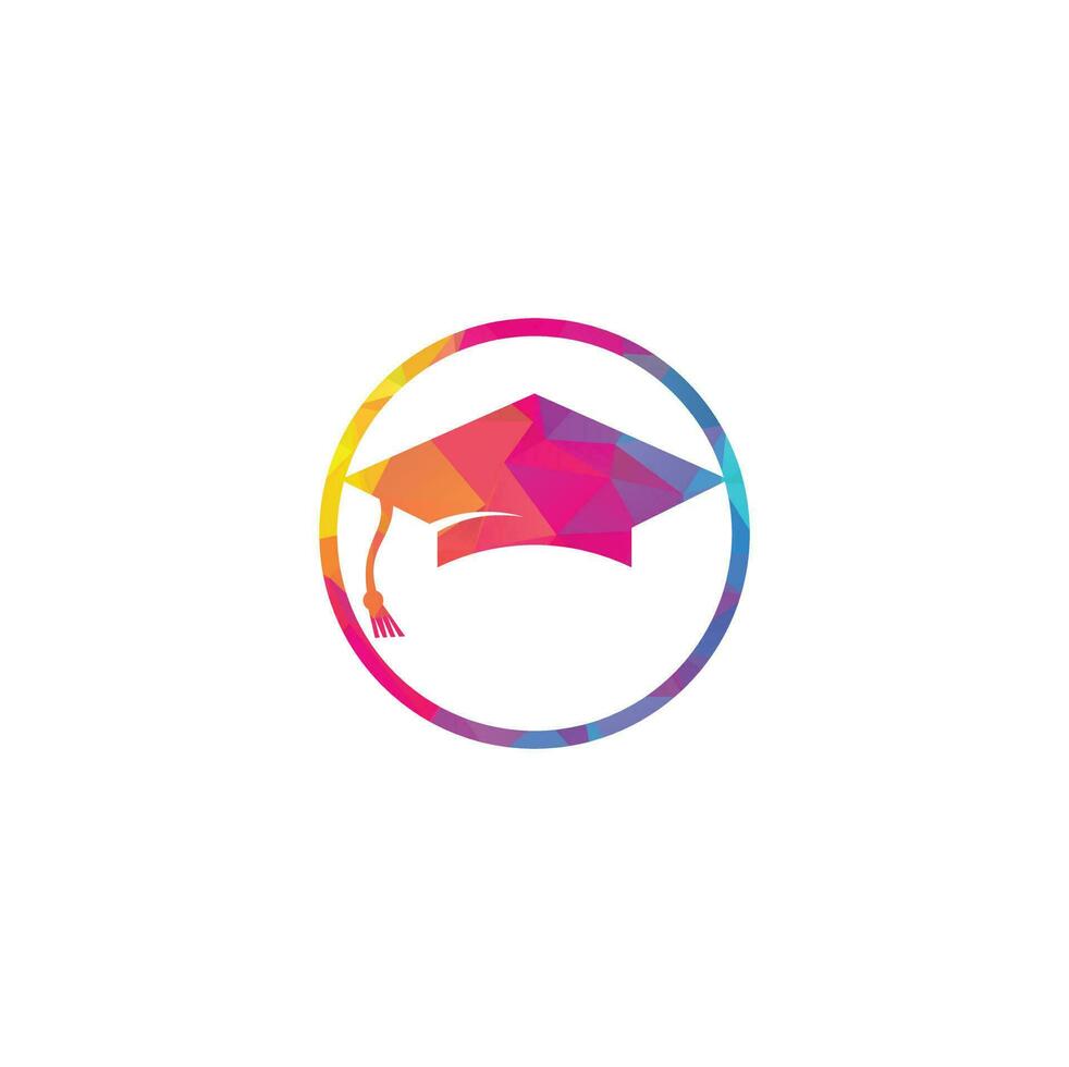 la laurea berretto vettore cartello. istituzionale e educativo vettore logo design.