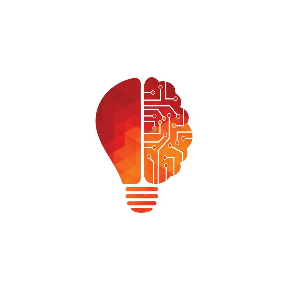 cervello lampadina icona simbolo design. creativo idea logo disegni modello vettore