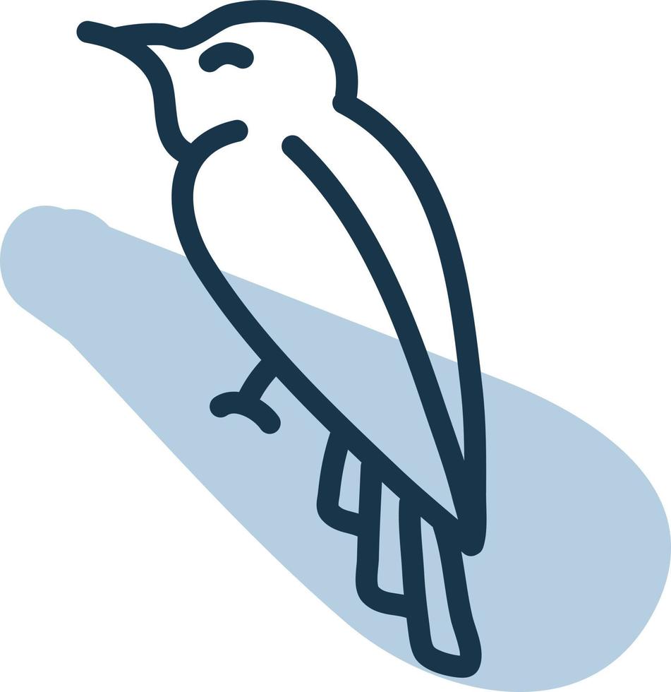 in piedi uccello, illustrazione, vettore, su un' bianca sfondo. vettore
