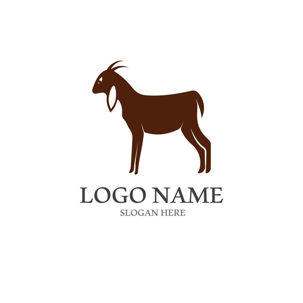 icona di vettore del modello di logo di capra
