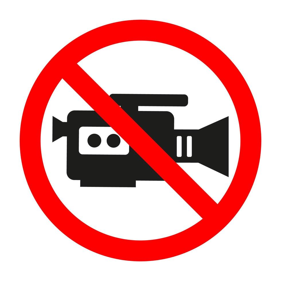 video telecamera Proibito cartello illustrazione vettore