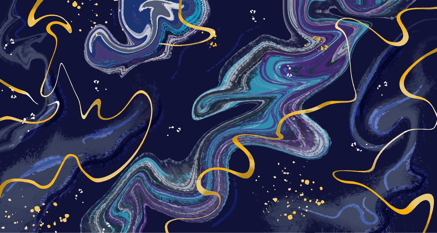 inkscape galassia modello con d'oro dipingere flusso sfondo vettore