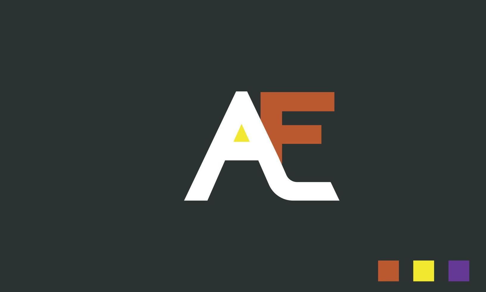 alfabeto lettere iniziali monogramma logo ae, ea, a ed e vettore
