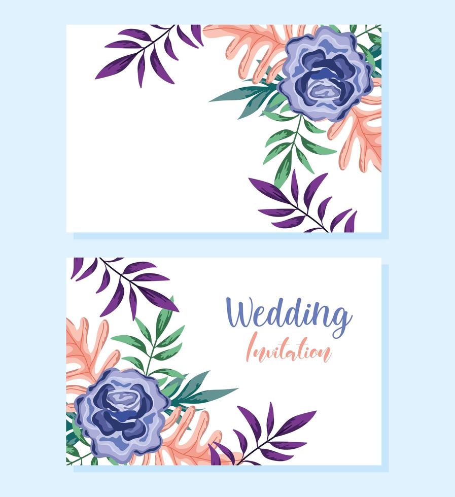 biglietto di auguri decorativo floreale ornamento di nozze o invito vettore