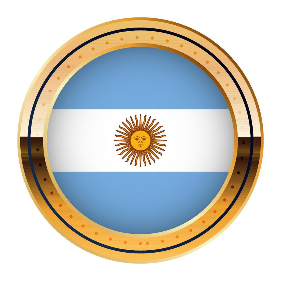 argentina bandiera emblema, oro medaglia modello, mondo tazza bandiera, inferiore terzo icona vettore