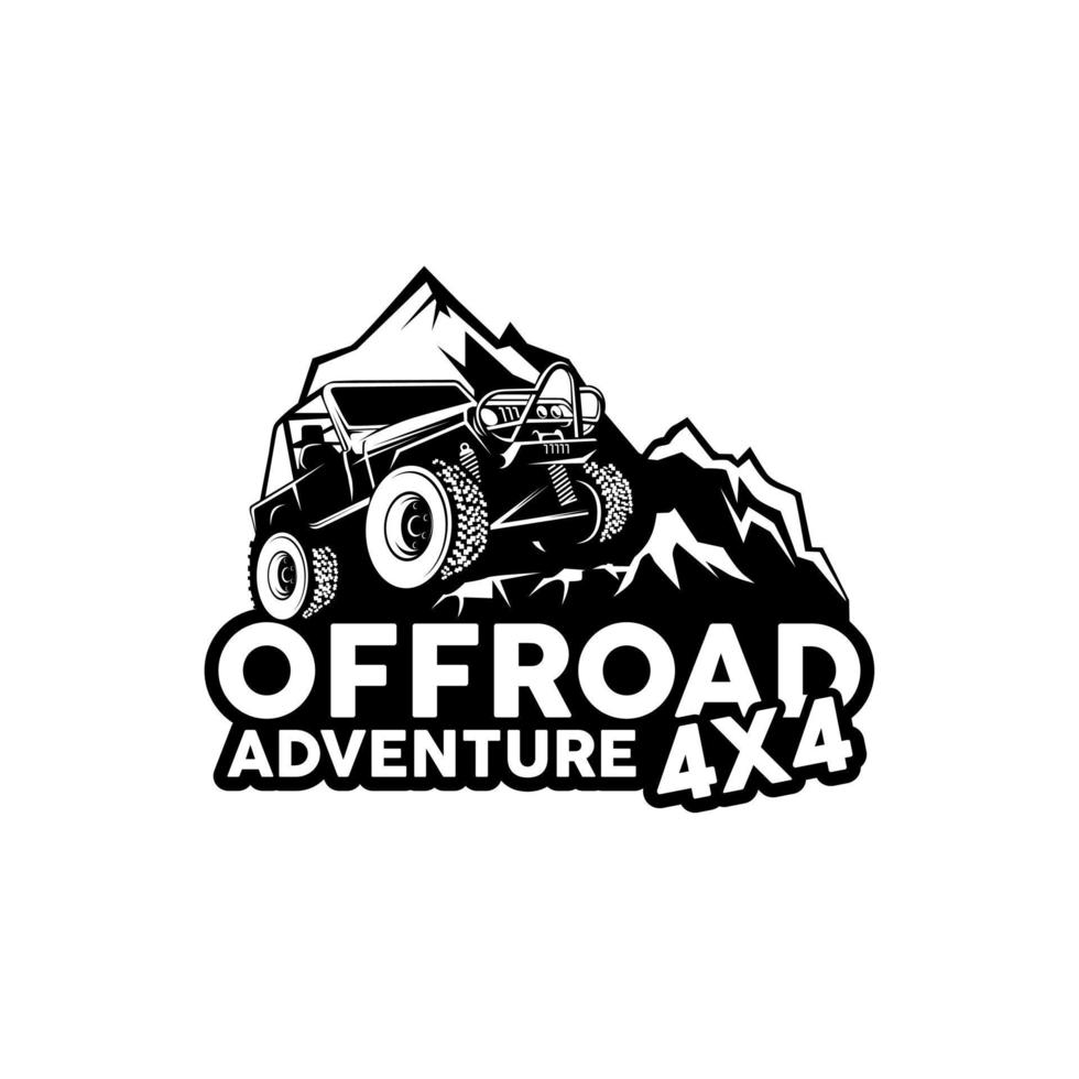 fuori strada avventura 4x4 logo vettore. vettore